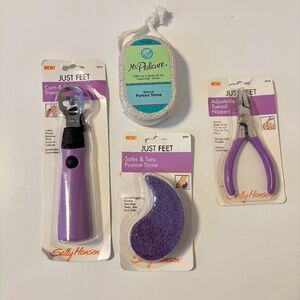 Bundle Lot Sally Hansen Pedicure Kit Nail Clippers Corn Trimmer Pumice Stone